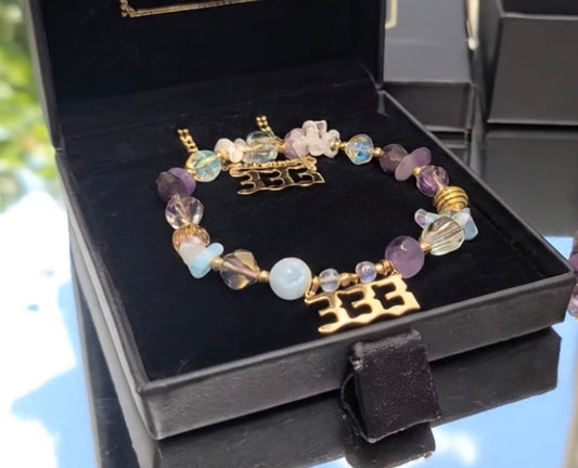 CUSTOM crystal bracelet with charms