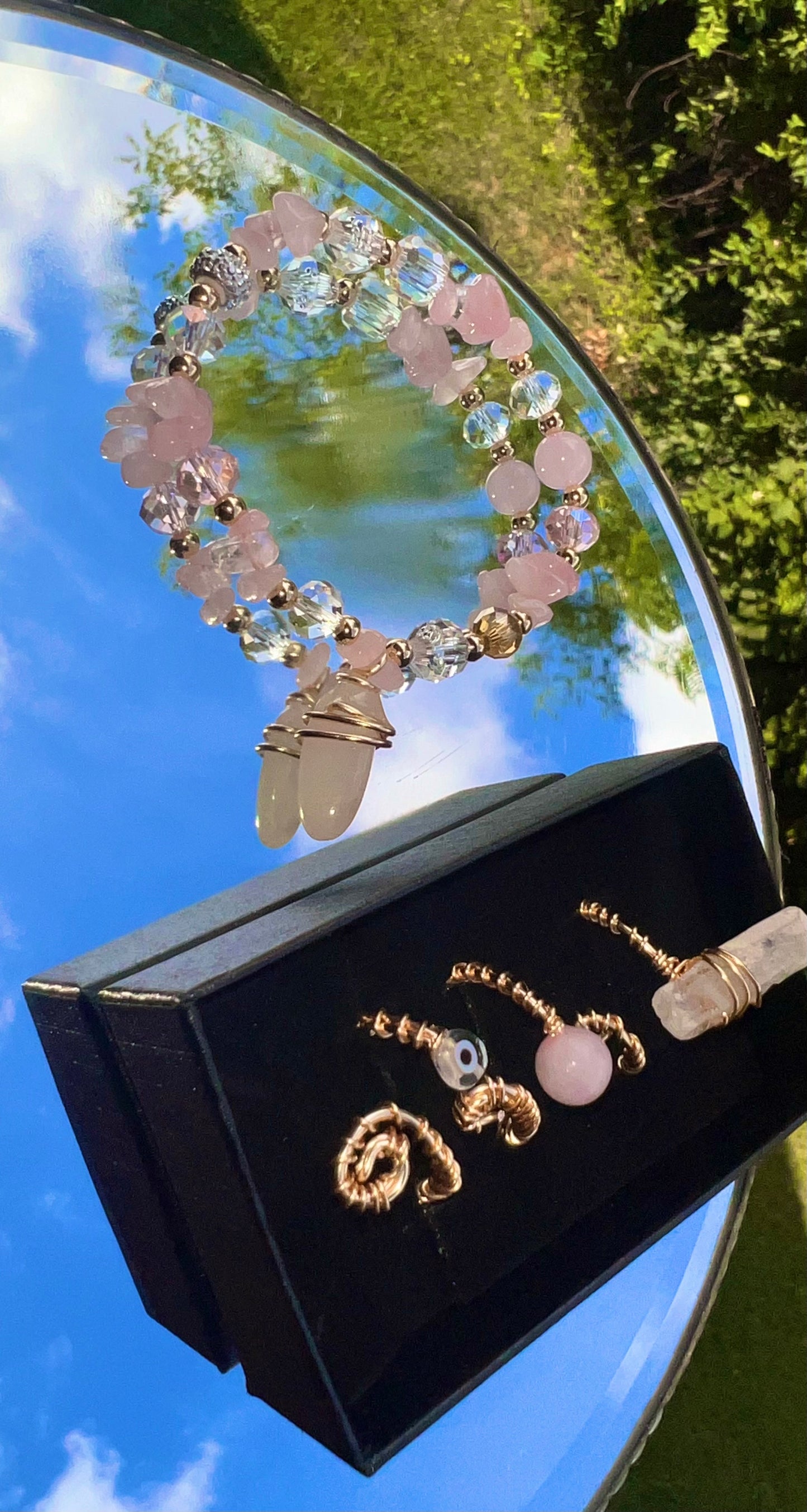 CUSTOM crystal bracelet with charms