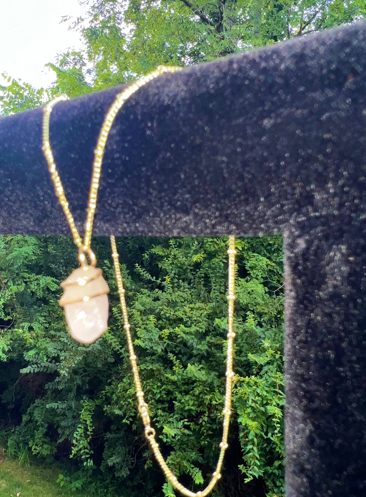 CUSTOM RAW CRYSTAL WRAPPED NECKLACE