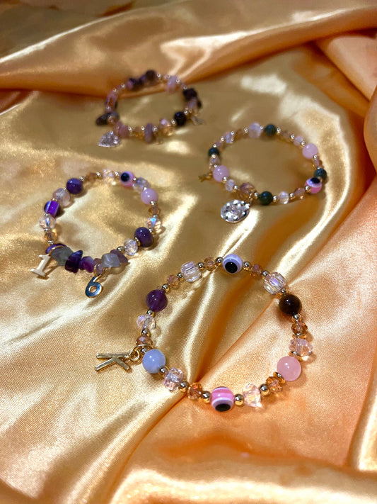 CUSTOM crystal bracelet with charms